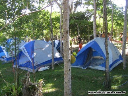 Barracas no Camping